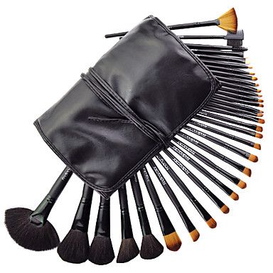 kit de pincéis pretos com 32 peças